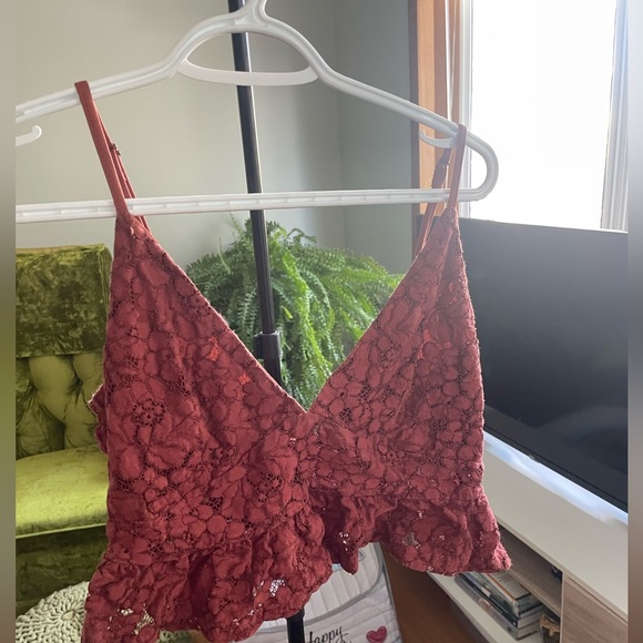 Burnt Orange Primark zip up crop top - Picture 1 of 4